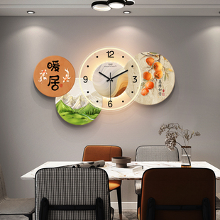 2023新款 装 饰客厅钟表挂钟家用时尚 餐厅时钟挂墙现代简约网红挂表