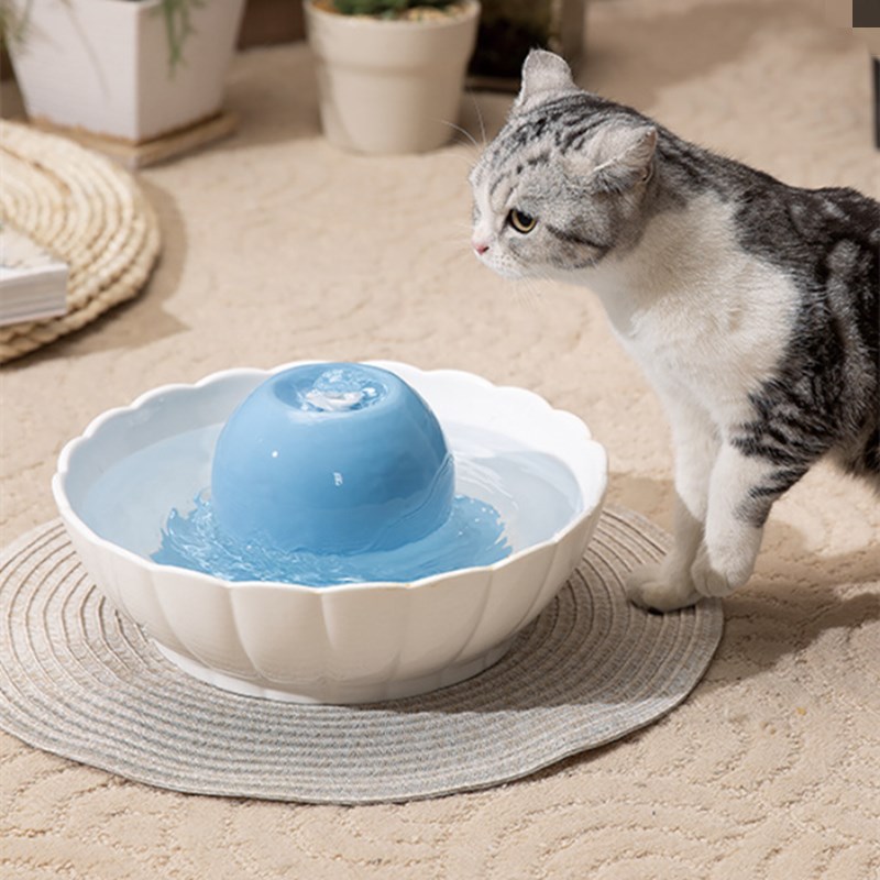 猫咪饮水机自动循环饮水器狗狗宠物饮水机环球之光陶瓷猫碗过滤棉