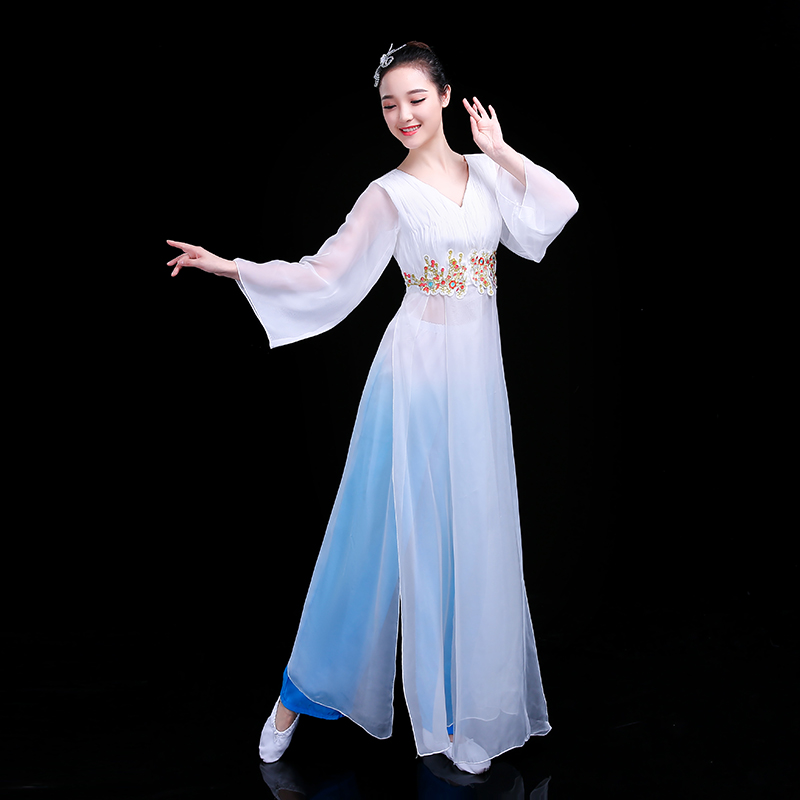 古典舞演出服女飘逸唐装 改良新款 中国风异域风情舞蹈服现代舞服装