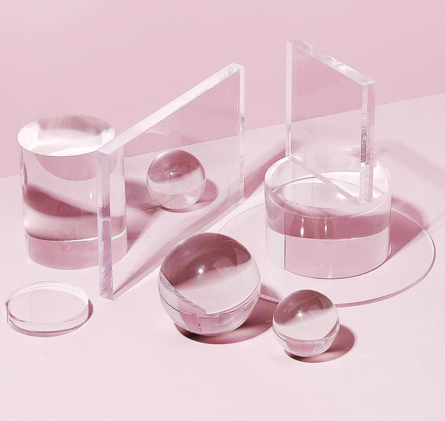 透明圆柱体亚克力玻璃正方形几何摆件陈列展拍照道具静物几何摄影