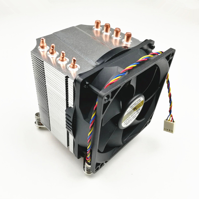 金钱豹全新3u服务器cpu4根散热管1200静音风扇 2011针散热器电脑