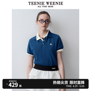 新款 POLO短袖 TeenieWeenie小熊2024年夏季 宽松韩版 T恤上衣女 时尚