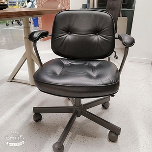 无锡宜家IKEA国内阿勒夫耶办公椅转椅可升降真皮电脑椅老板椅