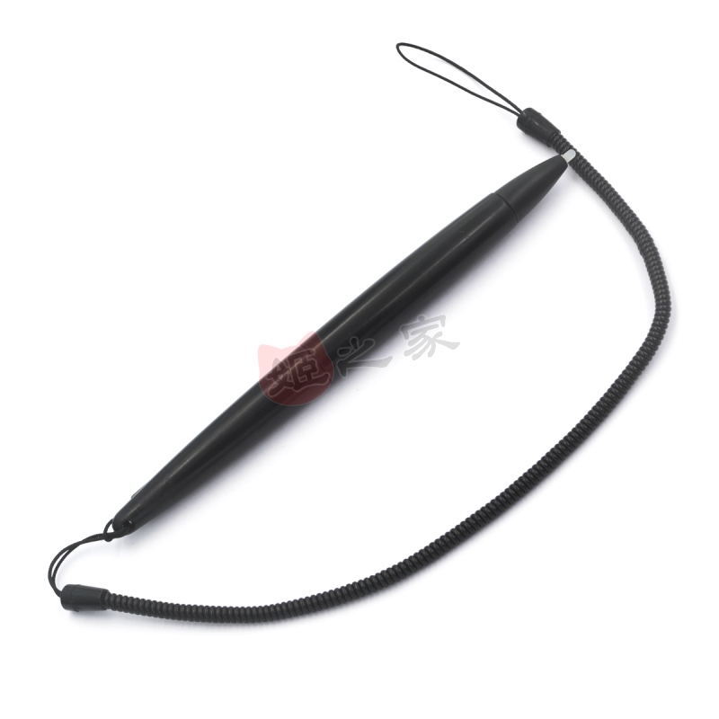 黑色电阻屏触摸手写笔适用任天堂DS DSL DSi 3DS屏幕弹簧绳触控笔