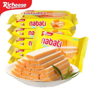 3包 12包印尼进口零食小吃 丽芝士nabati纳宝帝奶酪威化饼干56g