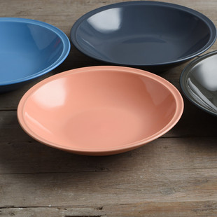 9英寸深盘家用简约菜碗汤碗创意大深盘釉下彩陶瓷餐具水果沙拉碗