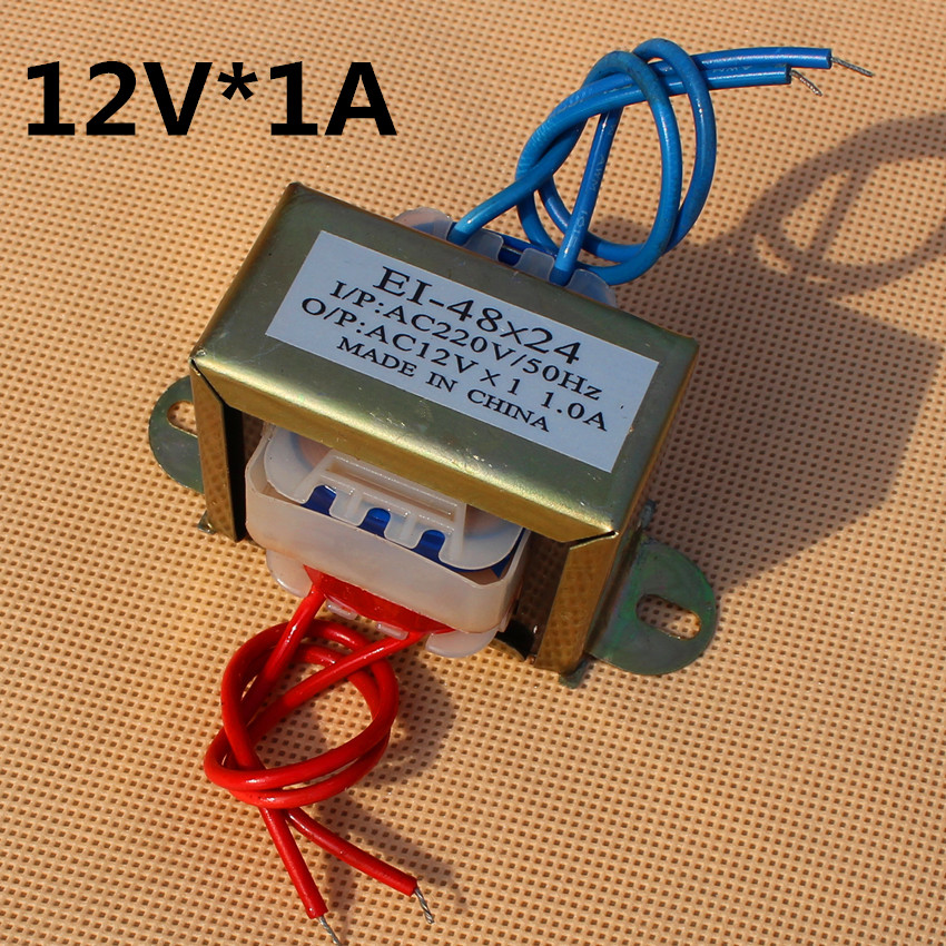 1A输出AC交流电源变压器EI48 24音响音箱电器配件10W 220V转单12V