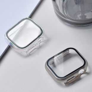 s8保护套SE 超薄壳膜40 iwatch 3代全包套装 45mm 适用AppleWatch苹果手表S9钢化膜保护壳一体式