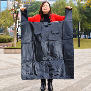 打包搬家袋一次性手提式 方便袋商用 大号黑色塑料袋加厚背心袋服装