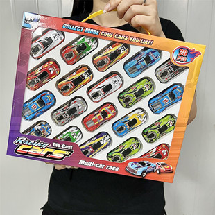 合金小汽车金属回力玩具车幼儿园培训班儿童男孩礼盒套装 赛车小车