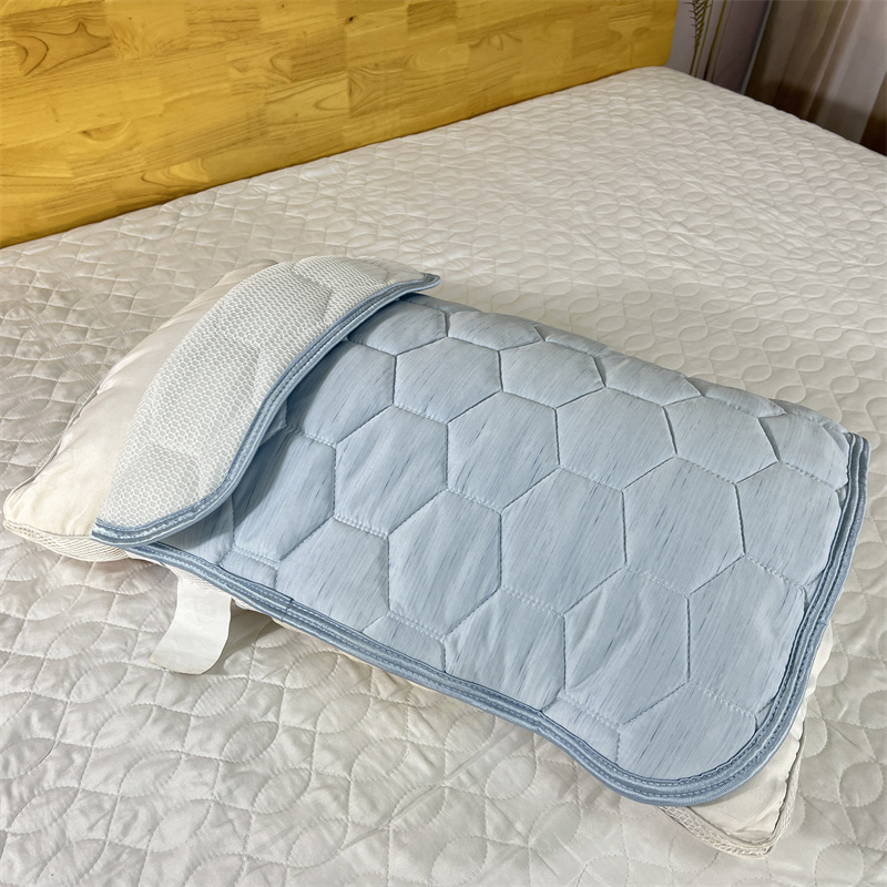 防滑凉感枕巾半包夏用式 枕套 外贸超强冷感枕垫透气吸汗速干日式