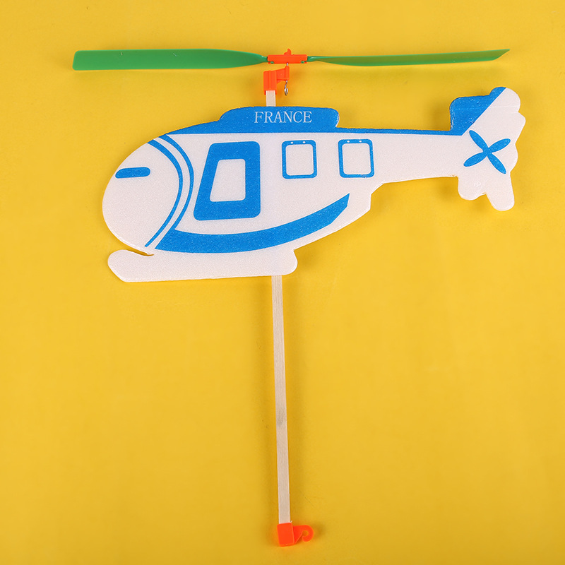 橡皮筋航模飞机拼装 益智模型玩具 猛虎海豚直升机橡筋动力直翔机