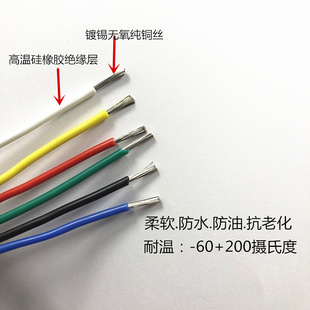 平方 国标AGR硅橡胶高温线柔软镀锡电机引线耐高温单芯线2.5