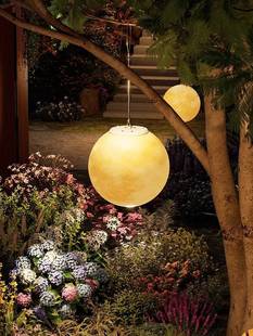 太阳能月球灯户外防水吊灯挂树灯室外屋檐氛围灯凉亭庭院灯月亮灯