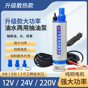 电动抽油泵12v24v通用220v柴油小型潜水泵大流量自吸泵油抽子