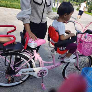 母子自行车24寸亲子网红款 女士前置带娃接送小孩22寸单车载娃变速