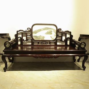 东非酸枝红木罗汉床沙发禅意三人椅新中式 床榻家具
