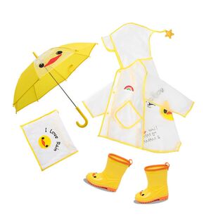 幼儿女童 雨具套装 三件套防滑水鞋 儿童雨衣雨伞雨鞋 男儿童雨鞋