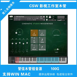CSW影视工作室木管编曲音源管弦木管组乐器康泰克音色库PC MAC