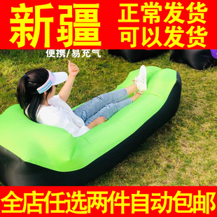 躺椅单双人折叠床枕头款 懒人充气沙发网红空气床气垫户外便携式