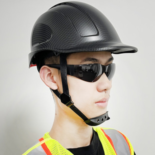 达林韦尔碳纤维纹路夏季 工地安全帽男建筑防砸施工logo印字国标