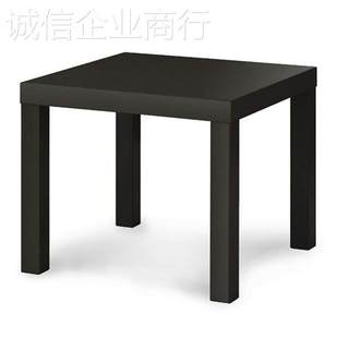 木桌墙角茶具积木桌边角木方桌多用途小茶几四方桌家具酒店黑色