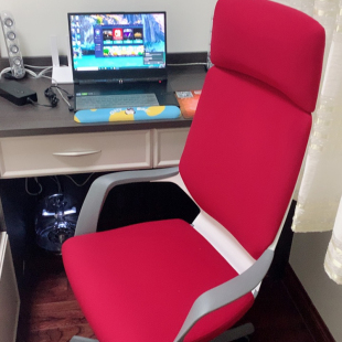 网红主播椅直播电脑椅家用简约时尚 可升降转椅红色粉色椅子