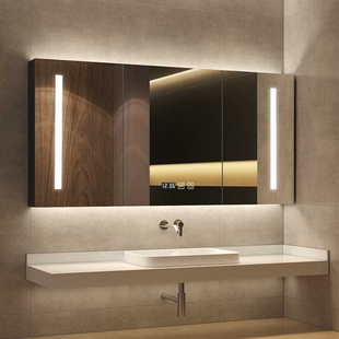 卫生间镜子镜柜收纳一体柜浴室挂墙式 单独智能镜柜浴室柜带置物架