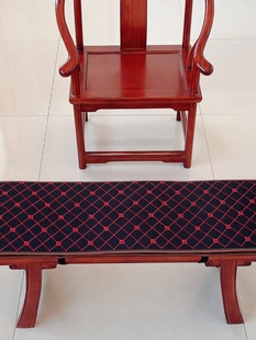 亚麻防滑坐垫茶椅垫长条板凳垫飘窗垫海绵餐椅垫坐垫定制换鞋 凳垫