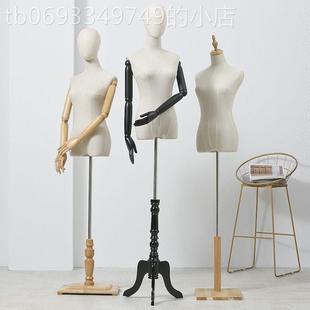店模特道具女半身人台韩版 带头展示架橱窗全身人体婚纱模特架 服装