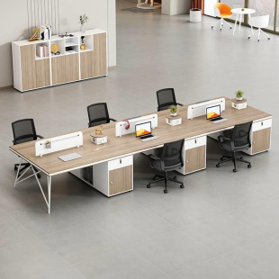 职员办公桌椅组合员工位屏风4 四人位财务卡座办公室桌子简约现代
