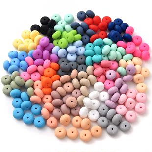 Grade Silicone 10Pcs Food Abacus Teething Beads 14mm