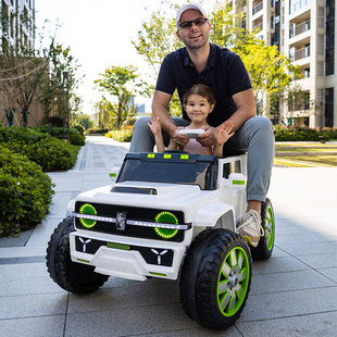 婴幼儿童电动车宝宝四驱遥控汽车小孩双座充电玩具车男女可坐童车