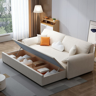 折叠沙发床两用小户型客厅多功能现代简约实木储物坐卧2022年新款