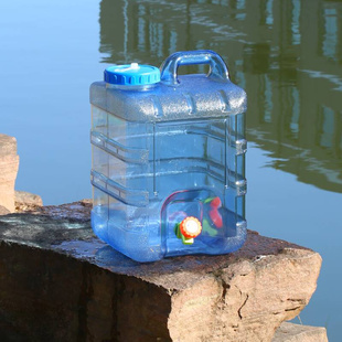 新款 PC食品级户外水桶家用储水用塑料纯净水手提方水箱车载大容量