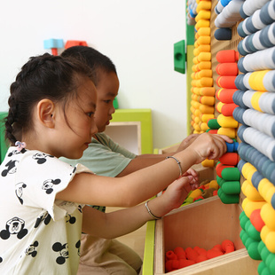EVA积木墙面环创主题软体拼插滚球齿轮钉数字字母积木玩具