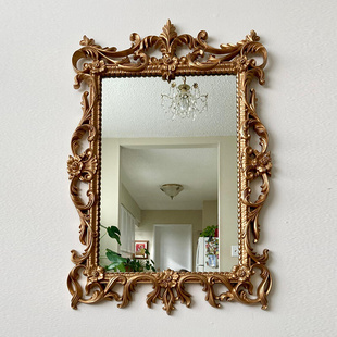 复古智能卫生间浴室镜 化妆镜欧式 壁炉壁挂墙梳妆装 美式 饰镜子法式