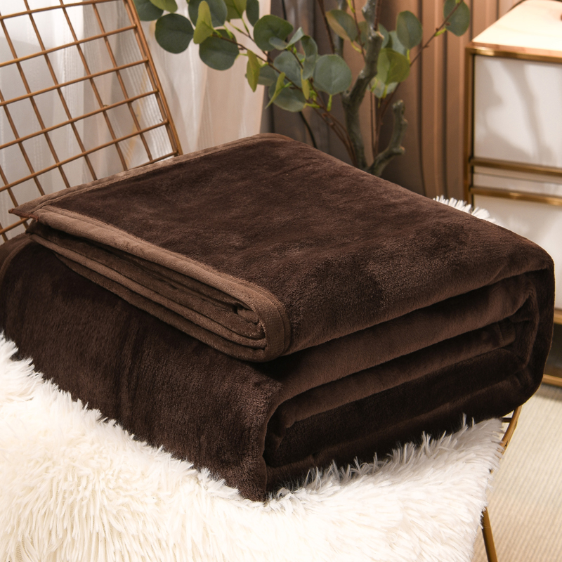 法兰绒珊瑚绒毛毯铺床毯子毛巾被沙发毯办公室午睡毯冬季 加厚床单