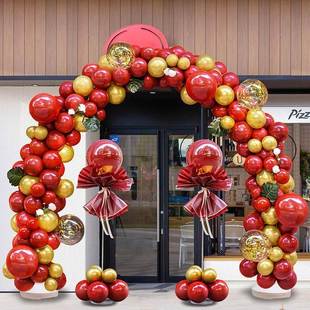 饰套装 气球拱门开业气氛布置商场珠宝店门口立柱七夕情人节场景装