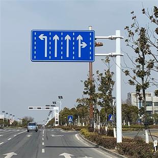 交通标志牌杆 道路双面指示牌 铝制反光膜高速标识牌 公路路牌杆