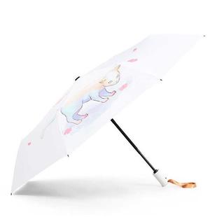 超轻防晒遮阳伞自动雨伞晴雨两用可爱女神小巧便携防紫外线太阳伞