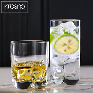 Krosno波兰进口创意水晶玻璃威士忌杯子洋酒杯鸡尾酒杯家用长饮杯