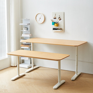儿童书桌白色可调节升降办公学习写字工作台轻奢现代家用卧室桌子