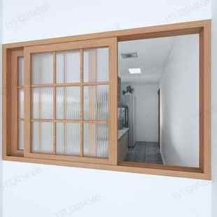 上下折叠窗悬浮窗推拉门窗日式 木窗花格定制网红窗提拉窗室内窗