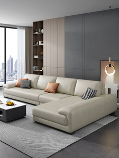 源氏木语北欧纳米科技布乳胶沙发简约现代客厅大小户型布艺沙发组