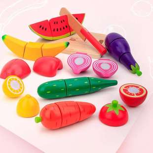 高档水果蔬菜切切乐蔬果切切乐宝宝儿童蔬果模型玩具益智 3到6岁
