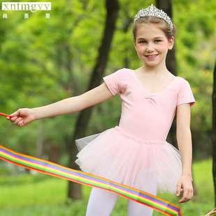 正品 儿童舞蹈服女童演出服春夏季 短袖 芭蕾舞中国舞蓬蓬裙舞蹈表演