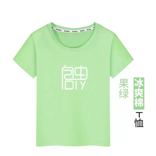 工作服定制T恤短袖 diy班级聚会团体装 新款 订做圆领广告衫 印字 个性