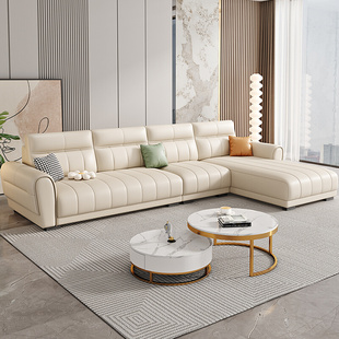 北欧简约现代客厅猫抓科技布沙发大小户型家用奶油风乳胶布艺沙发