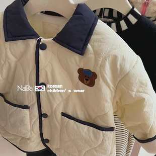 韩国童装 男女童棉服秋冬季 2023新款 时髦洋气保暖儿童夹棉外套棉衣